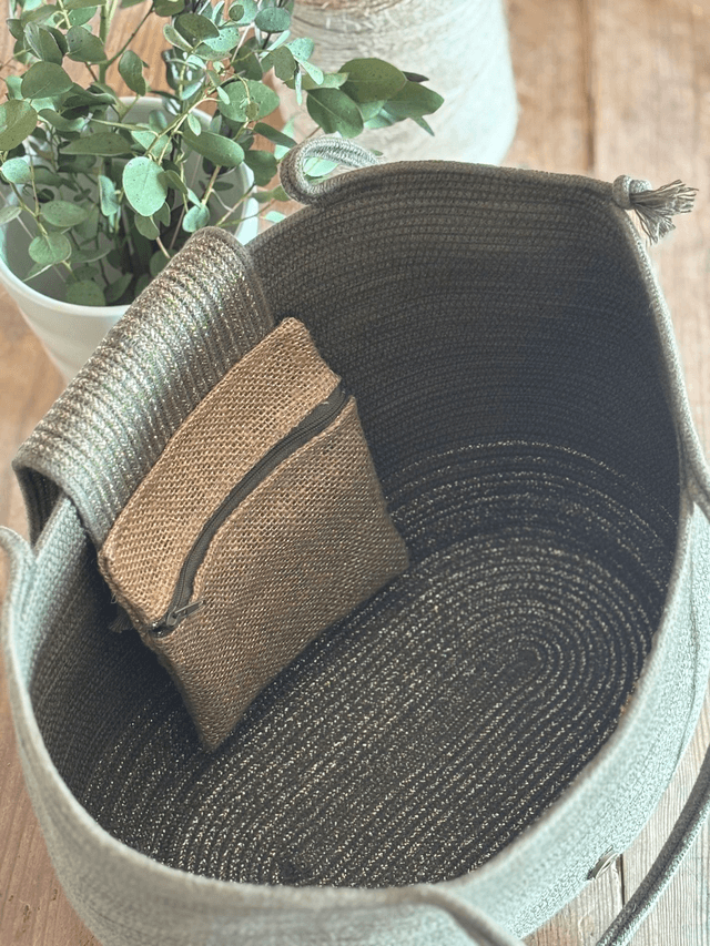 Sac cabas kaki doré grand format 