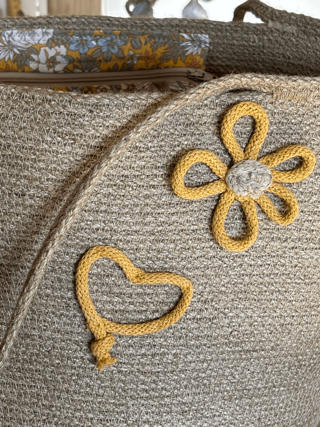 Sac cabas naturel grand format tresse jute