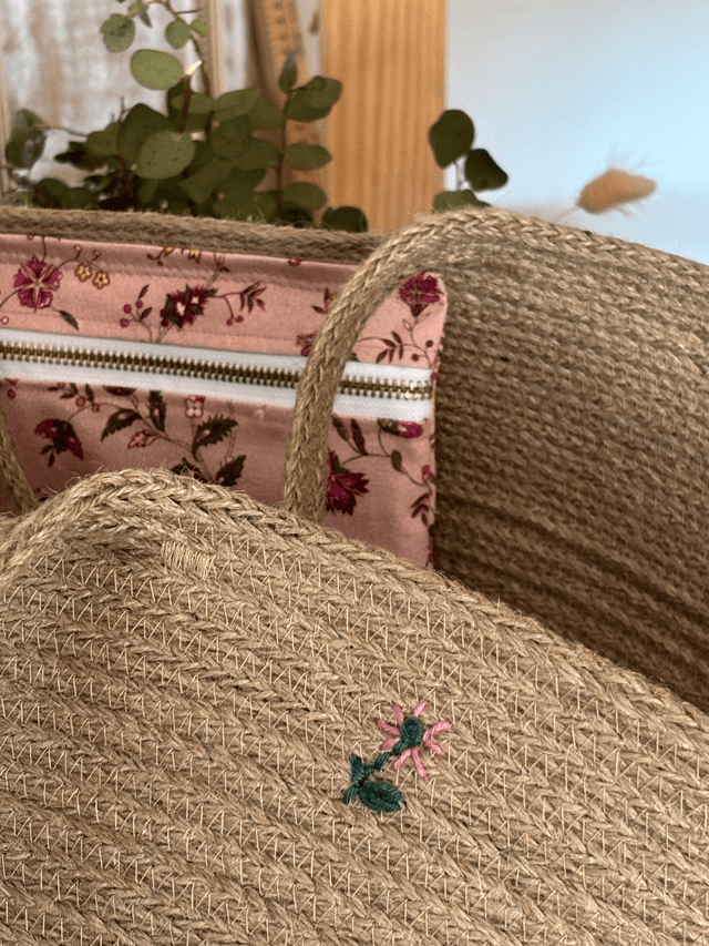 Sac cabas XXL naturel tresse de jute